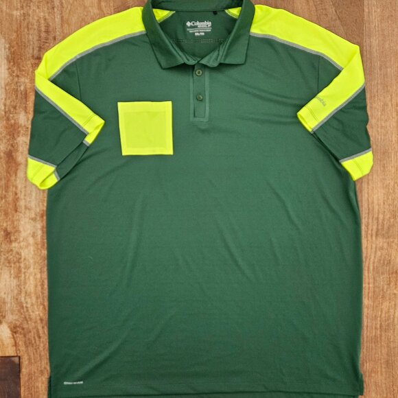 Columbia Golf Polo XXL Green Omni-Wick Sports Athlete Outdoors - Picture 2 of 9